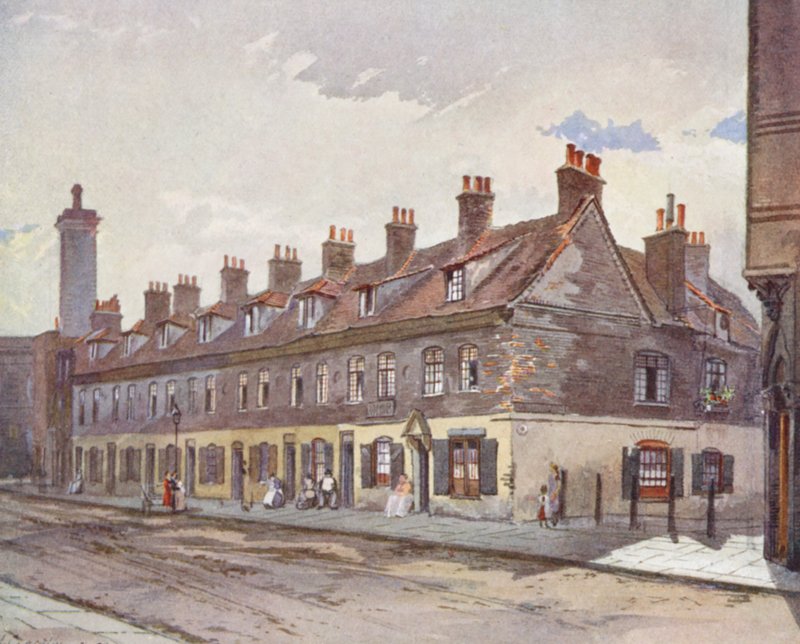 Londra perduta: Vecchie case in Pye Street, Westminster da John Crowther