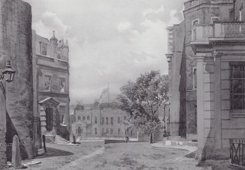 Londra perduta: Whitehall Yard, Casa di Vanbrugh sullo sfondo da John Crowther
