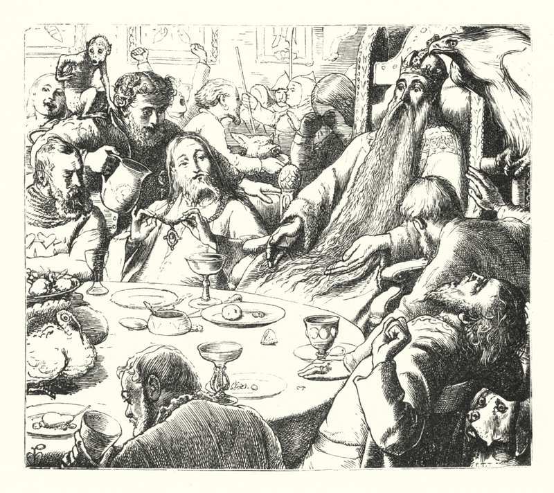 Il Sogno di un Giorno (incisione) da John Everett (after) Millais