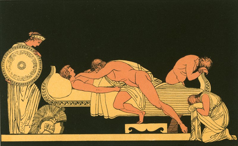 Teti porta le armi ad Achille da John Flaxman