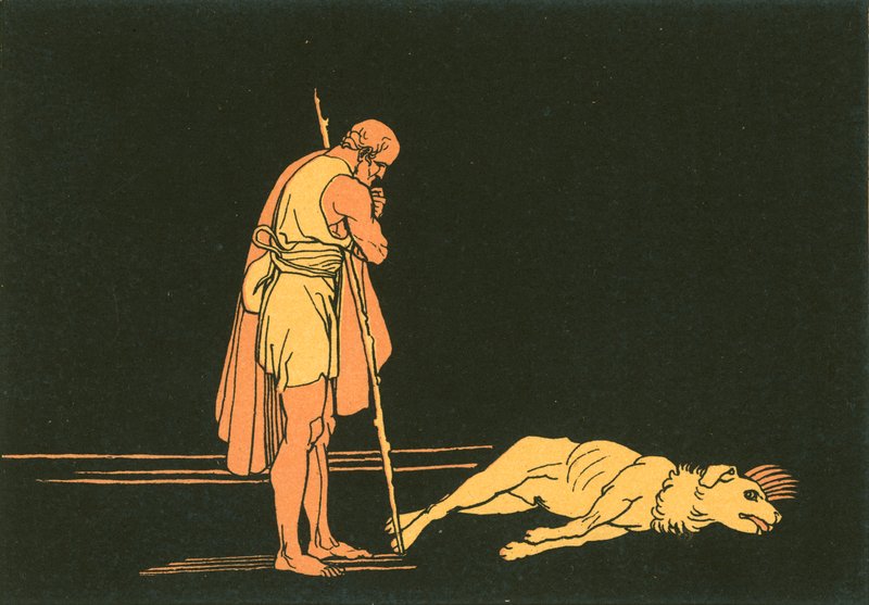 Ulisse e il suo cane da John Flaxman