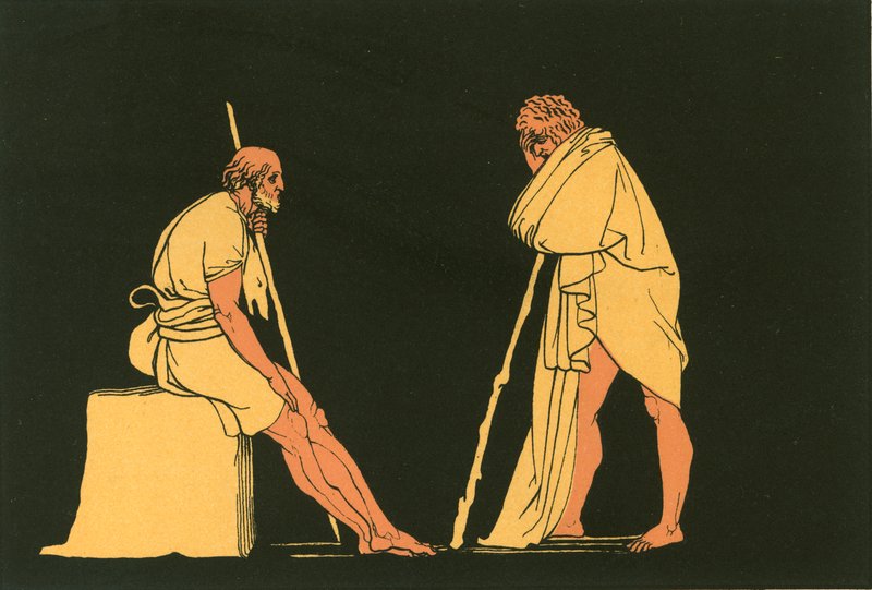 Ulisse conversa con Eumeo da John Flaxman