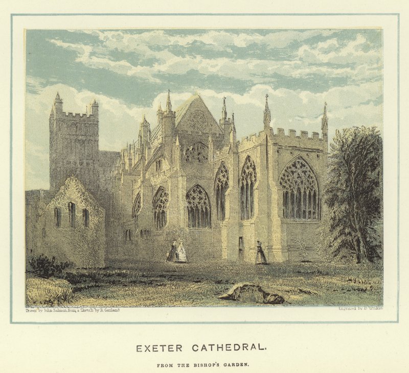 Cattedrale di Exeter, dal giardino del vescovo da John Francis Salmon