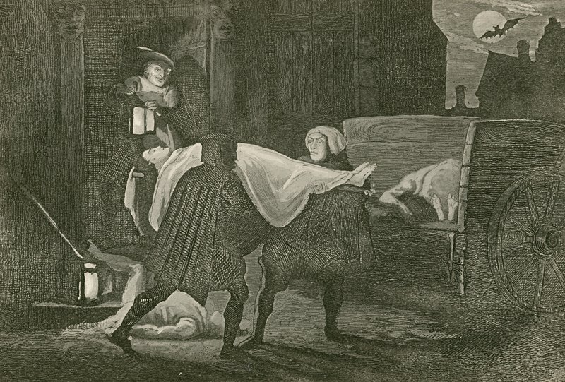 Il Corpo di Amabel portato al Carro dei Morti da John Franklin