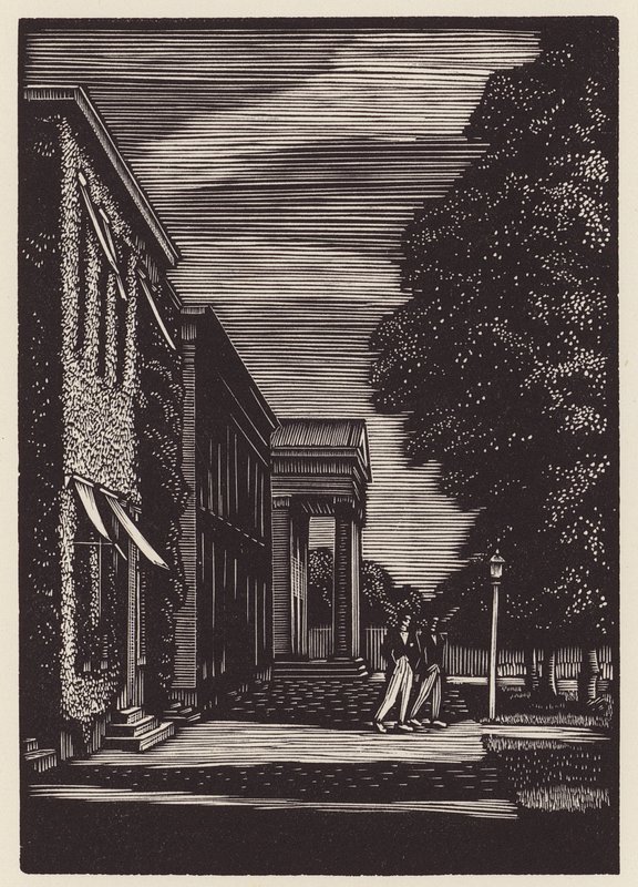 Cambridge: Downing (xilografia) da John Frederick Greenwood