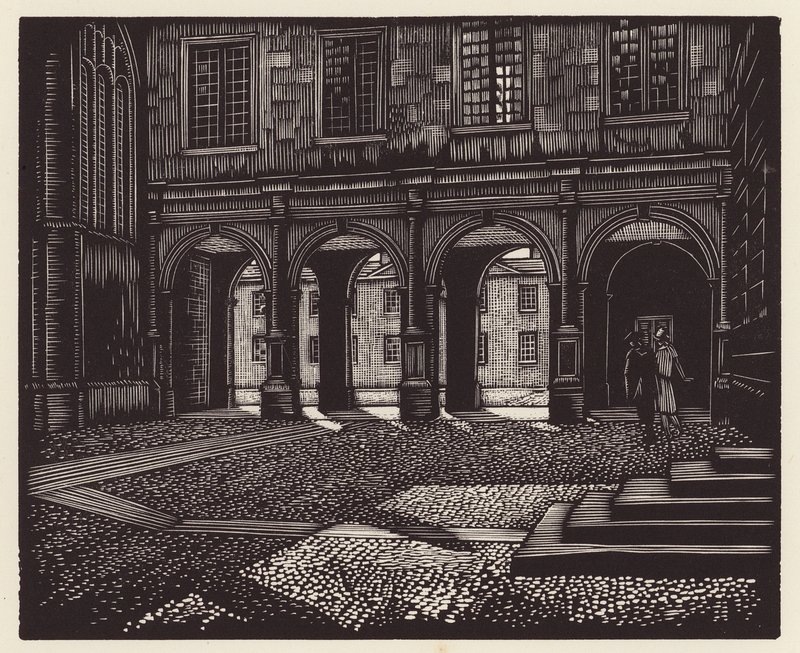 Cambridge: Peterhouse (xilografia) da John Frederick Greenwood