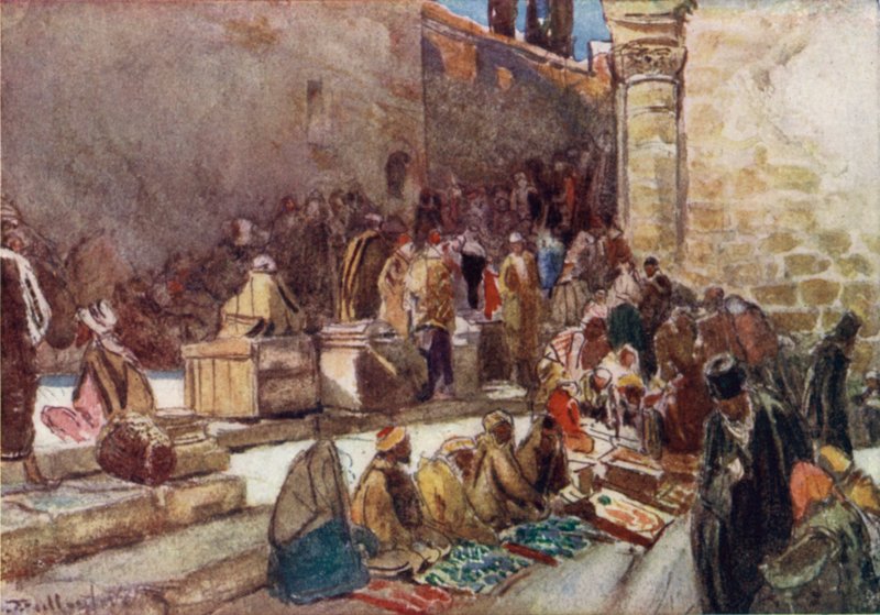 Ingresso al cortile della Chiesa del Santo Sepolcro, Gerusalemme da John Fulleylove
