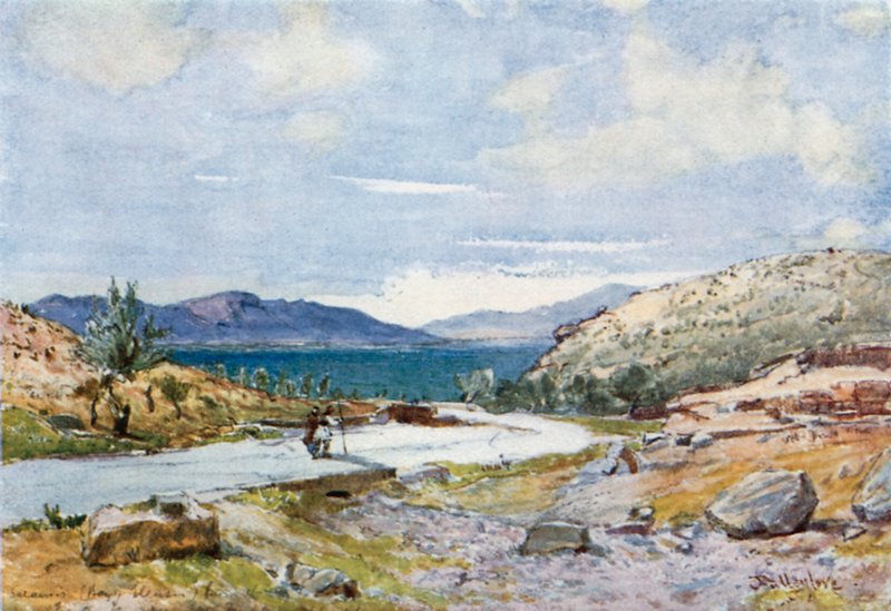 Via Sacra da Atene a Eleusi, vista verso Salamina da John Fulleylove