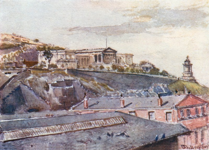 La scuola superiore e il monumento di Burns da Jeffrey Street da John Fulleylove