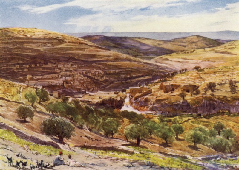 Valle di Hinnom, con Collina dell