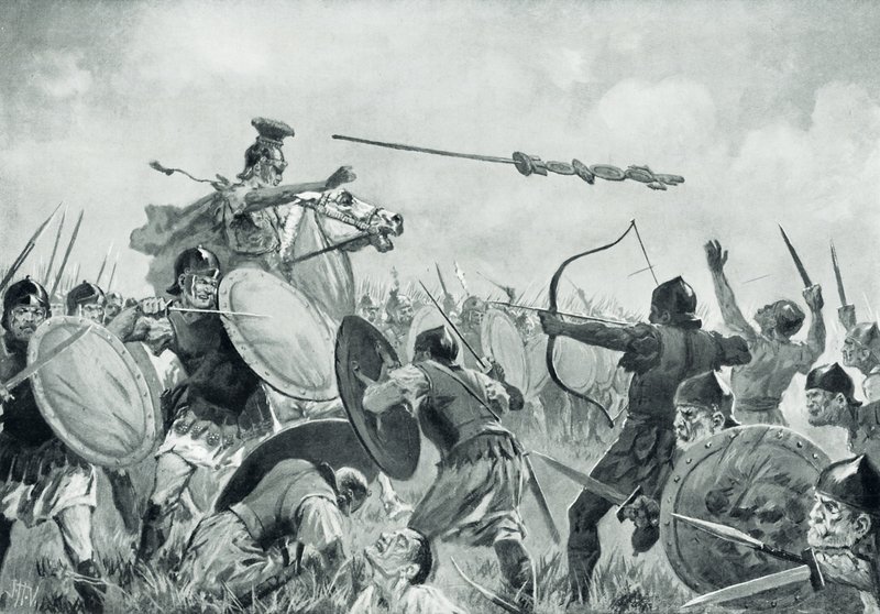 Una battaglia romana con i Volsci da John Harris Valda
