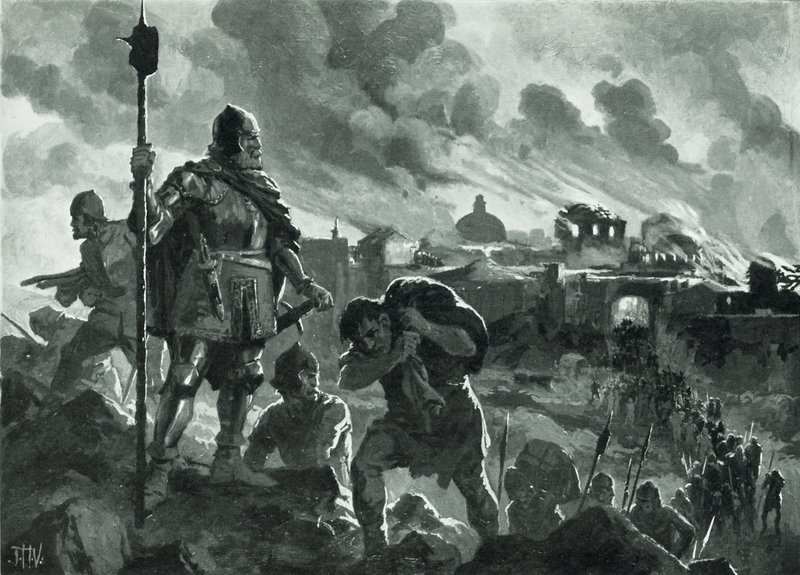Ivan il Nero incendia Zhabliak, 1484 da John Harris Valda