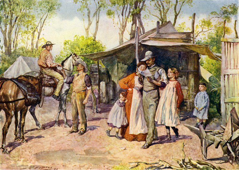 Consegna di lettere nel bush australiano da John Henry Frederick (after) Bacon