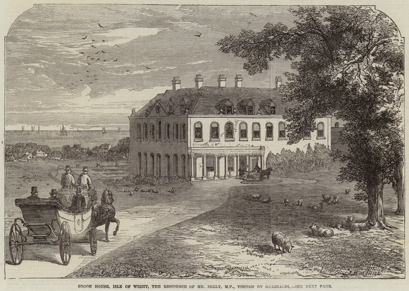 Brook House, Isola di Wight, la residenza del signor Seely, MP, visitata da Garibaldi da John Jessop Hardwick