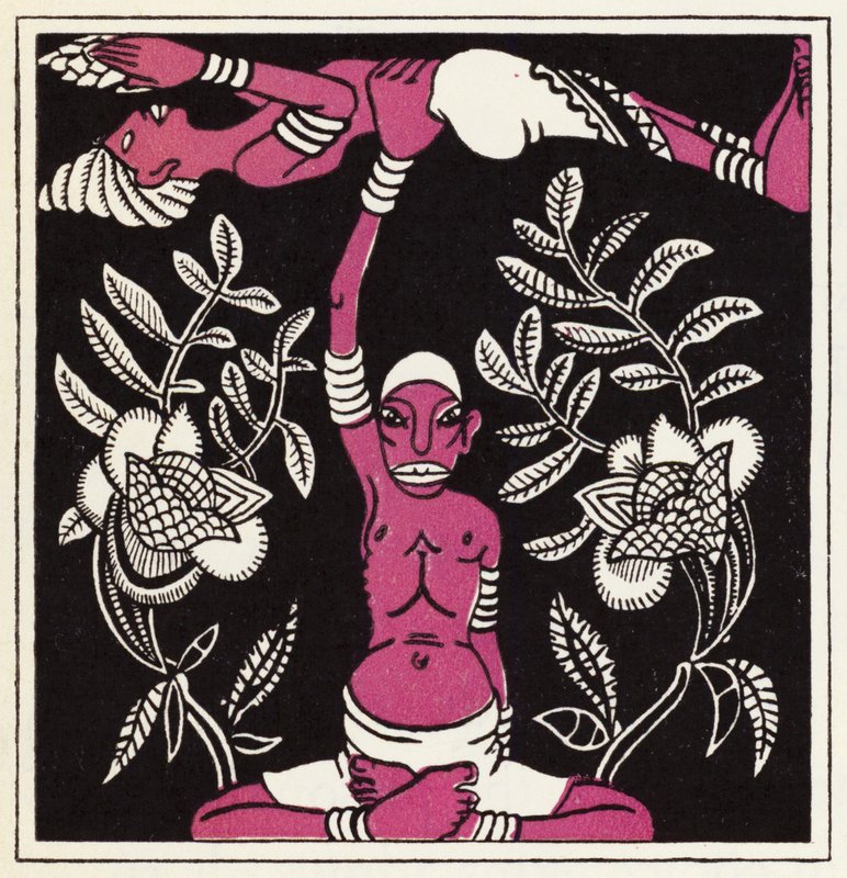 Abbellimento per La storia di Aladino e la lampada meravigliosa (litografia a colori) da John Kettelwell