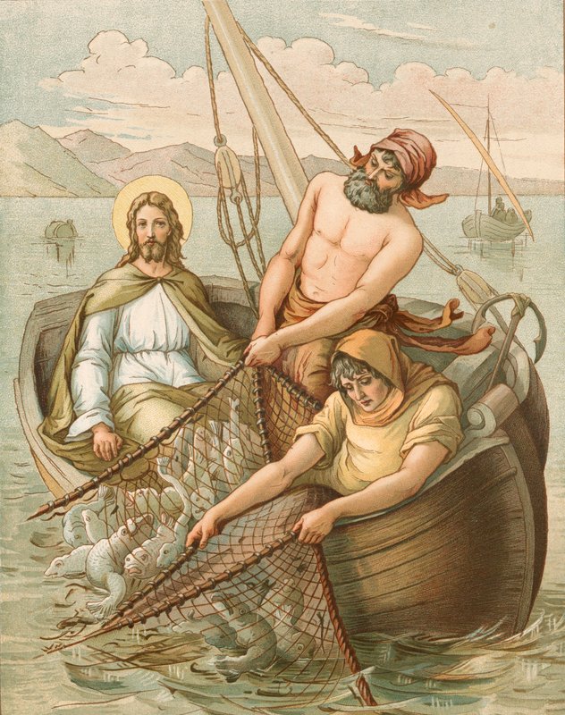 Gesù che pesca da John Lawson