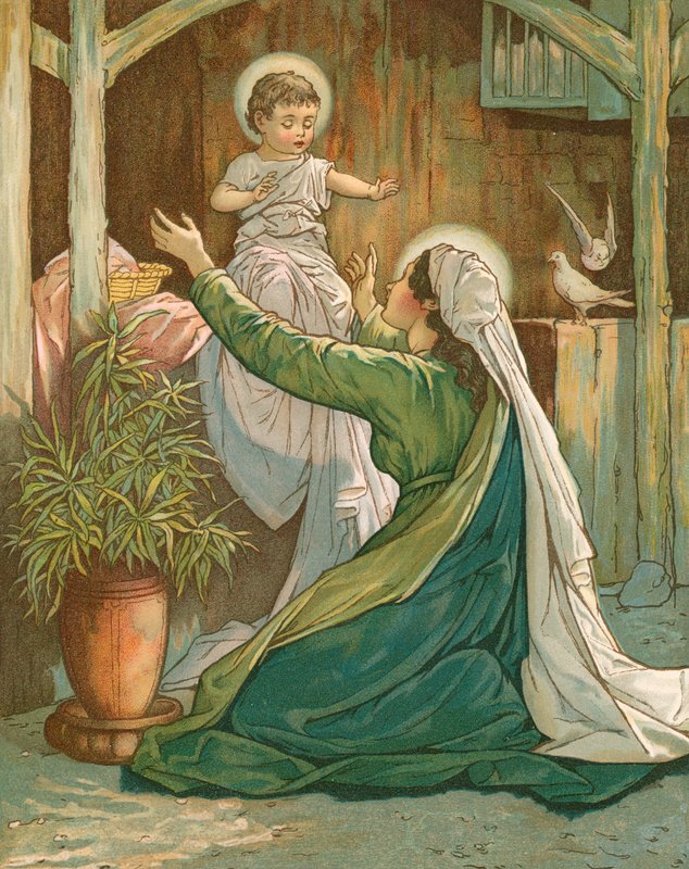 Maria che gioca con Gesù da John Lawson