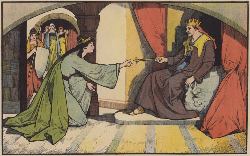 La regina Ester fa appello al re per il suo popolo da John Lawson