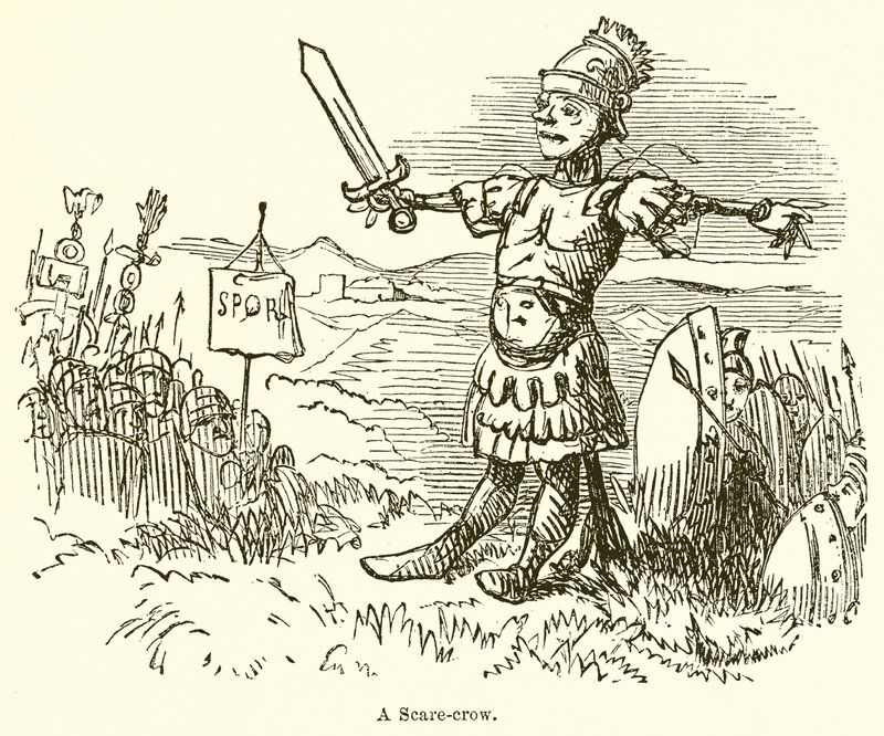 Uno spaventapasseri da John Leech