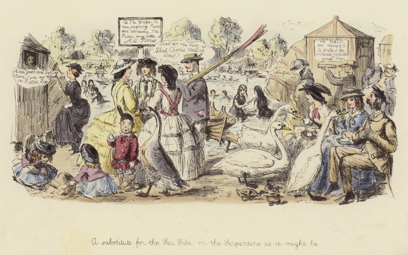 Un sostituto per il mare, o il Serpentine come potrebbe essere da John Leech