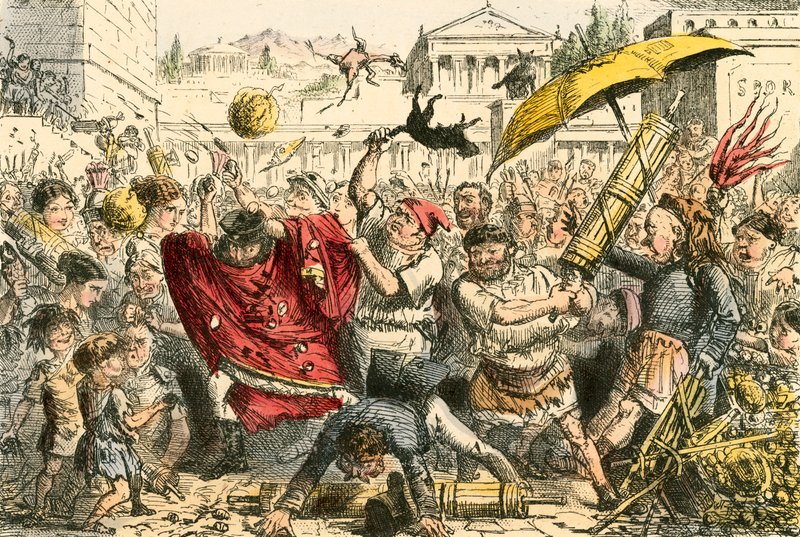 Appio Claudio punito dal popolo da John Leech
