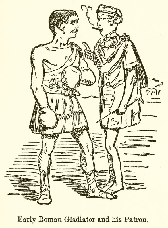Gladiatore romano antico e il suo patrono da John Leech