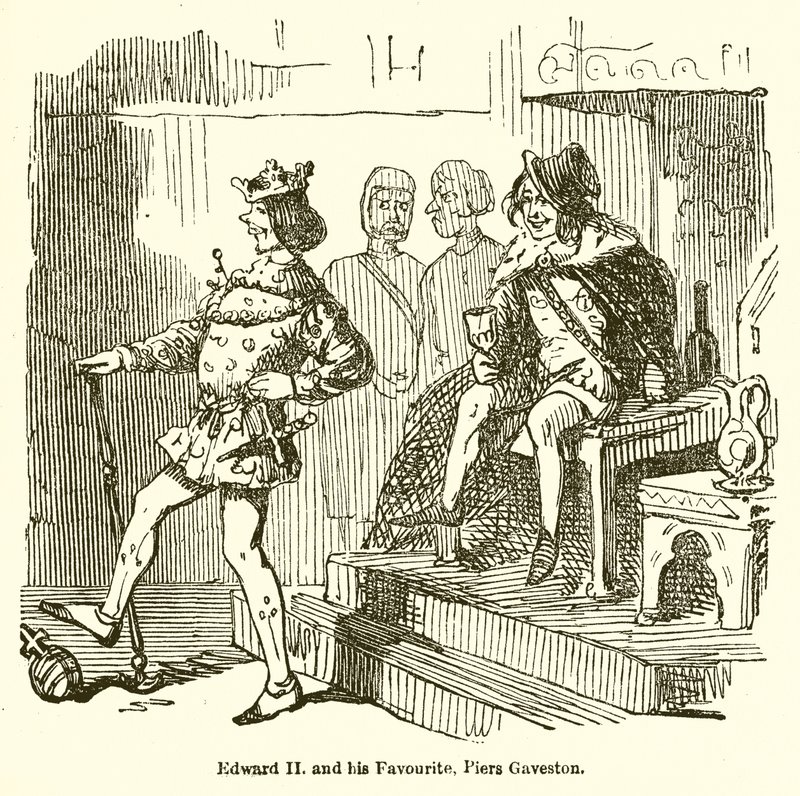 Edoardo II e il suo favorito, Piers Gaveston da John Leech