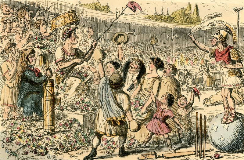 Flaminio restituisce la libertà alla Grecia ai Giochi Istmici da John Leech