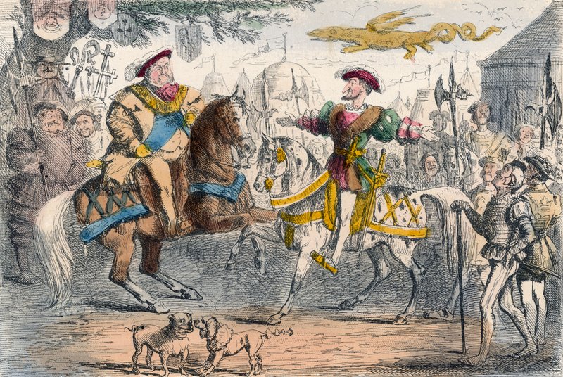 Enrico VIII incontra Francesco I da John Leech
