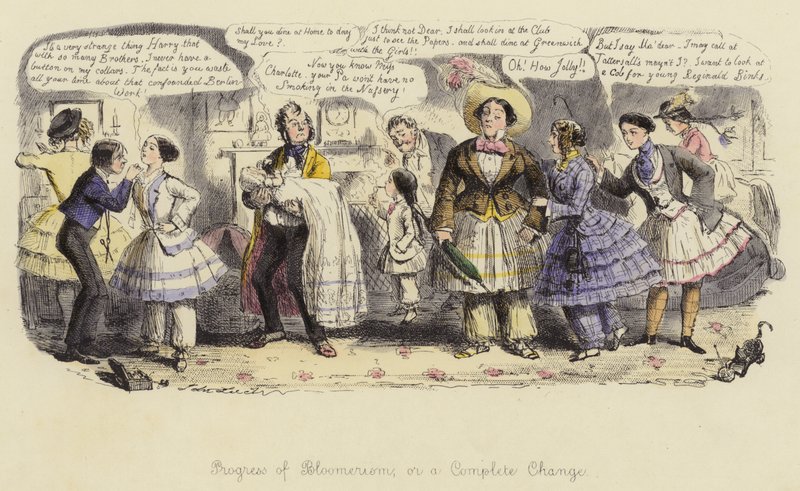 Progresso del Bloomerismo, o un cambiamento completo da John Leech