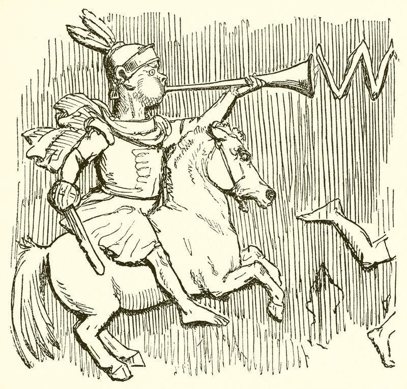 Soldato romano a cavallo da John Leech
