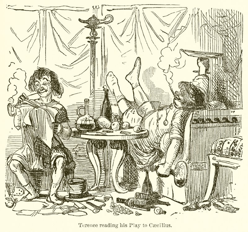 Terenzio legge la sua commedia a Cecilio da John Leech