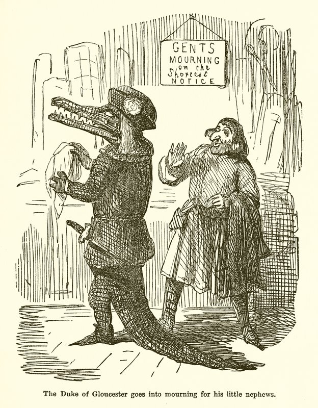 Il Duca di Gloucester va in lutto per i suoi piccoli nipoti da John Leech