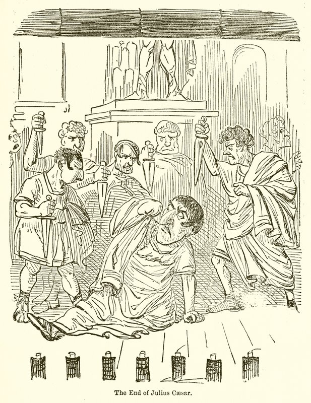 La fine di Giulio Cesare da John Leech