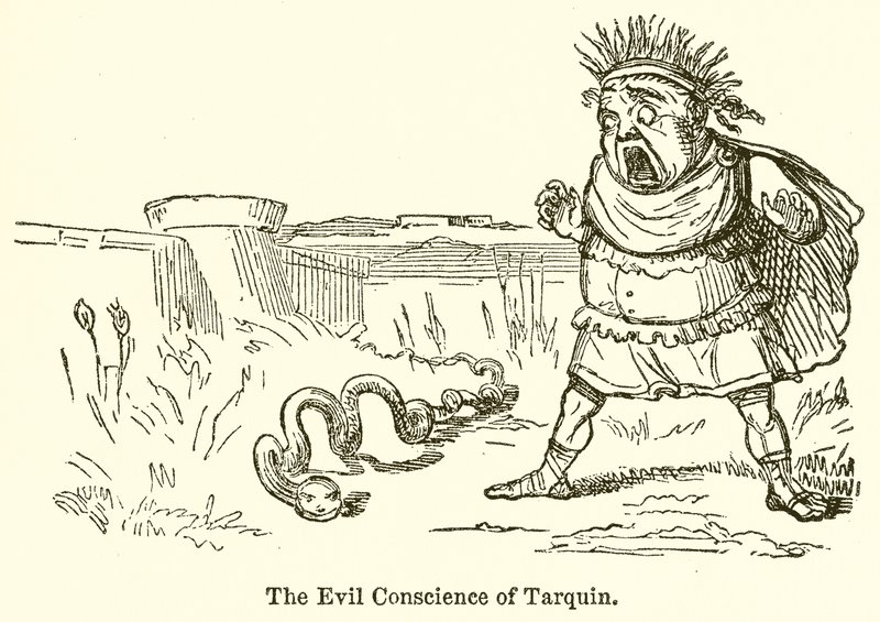 La cattiva coscienza di Tarquinio da John Leech