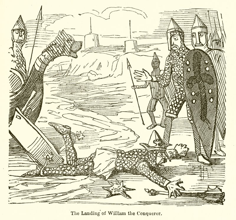 Lo sbarco di Guglielmo il Conquistatore da John Leech