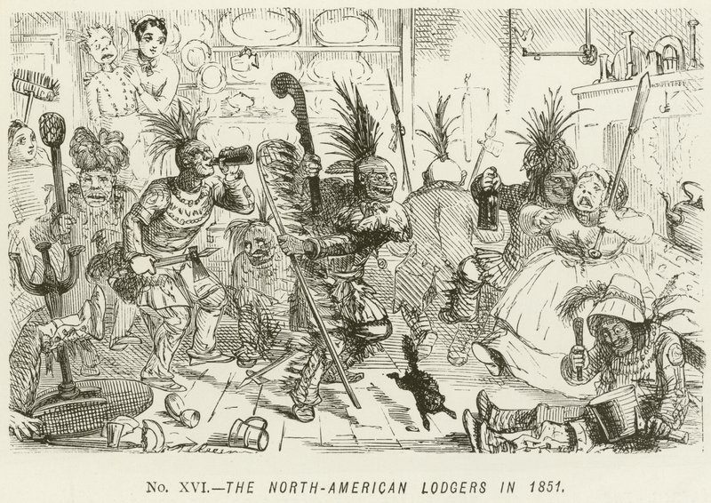 Gli inquilini nordamericani nel 1851 da John Leech