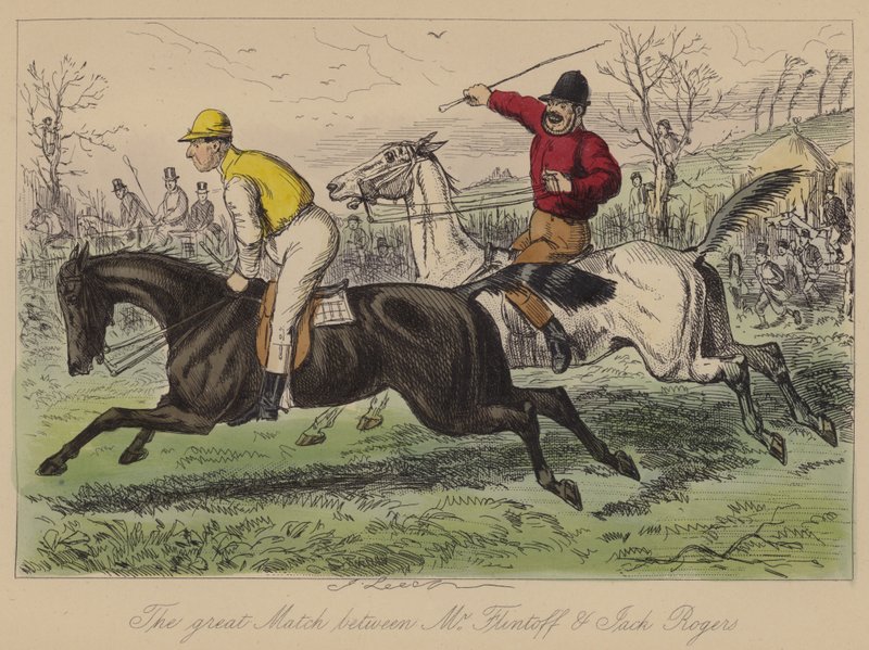 La grande partita tra Mr Flintoff e Jack Rogers da John Leech