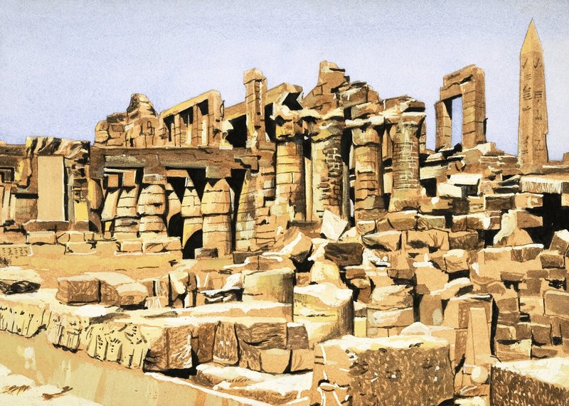 Le Rovine del Tempio di Amon a Karnak da John Marshall