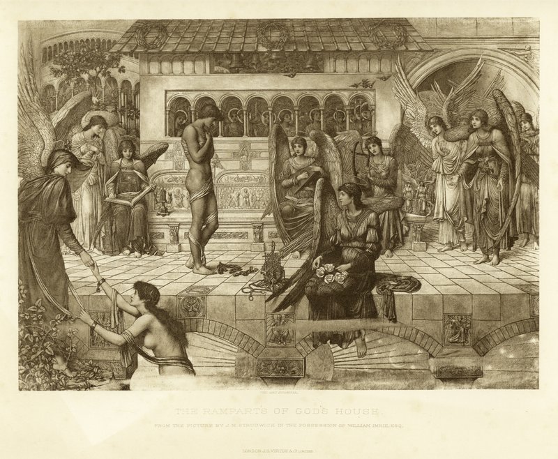 Le mura della casa di Dio da John Melhuish Strudwick