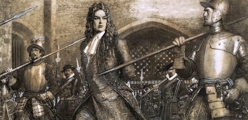 Il Duca con il gusto del tradimento, Duca di Marlborough (gouache su carta) da John Millar Watt