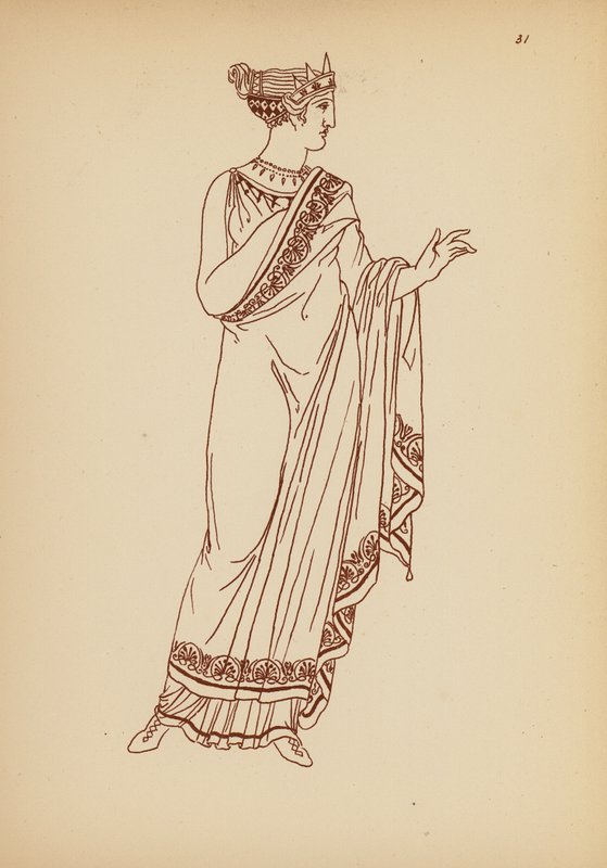 Costume femminile greco antico da John Moyr Smith