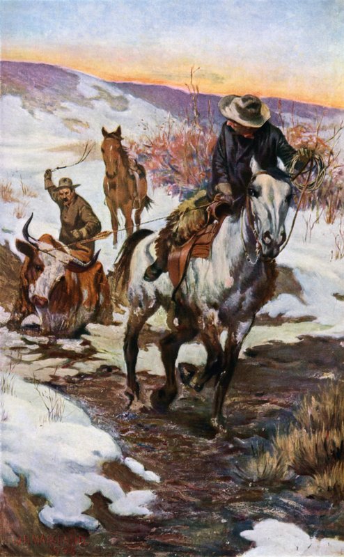 Lavoro invernale per i cowboy da John Norval Marchand