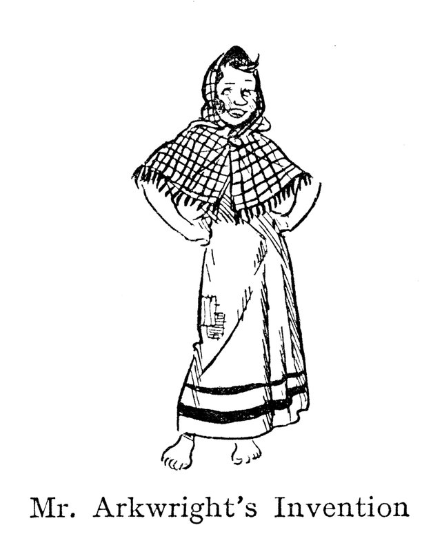 Spinning Jenny, ragazza tessile non sposata, invenzione di Mr Arkwright da John Reynolds