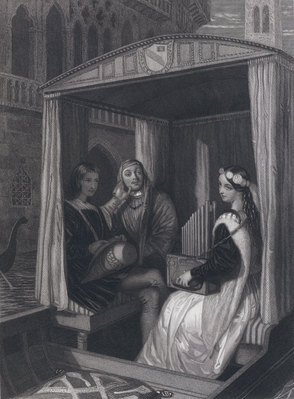 Lady Viola e i suoi tutori (incisione) da John Rogers (after) Herbert