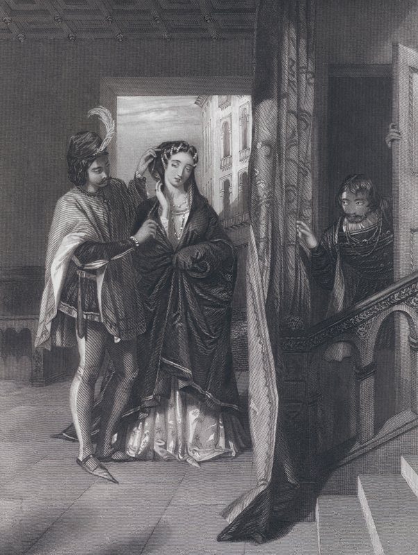 La curiosità fatale (incisione) da John Rogers (after) Herbert