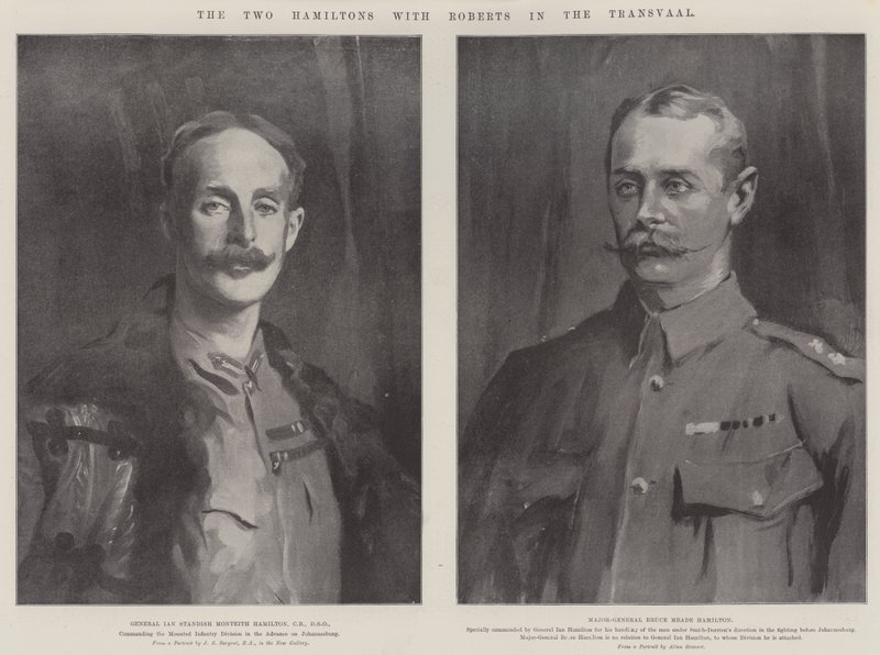 I due Hamilton con Roberts nel Transvaal da John Singer Sargent
