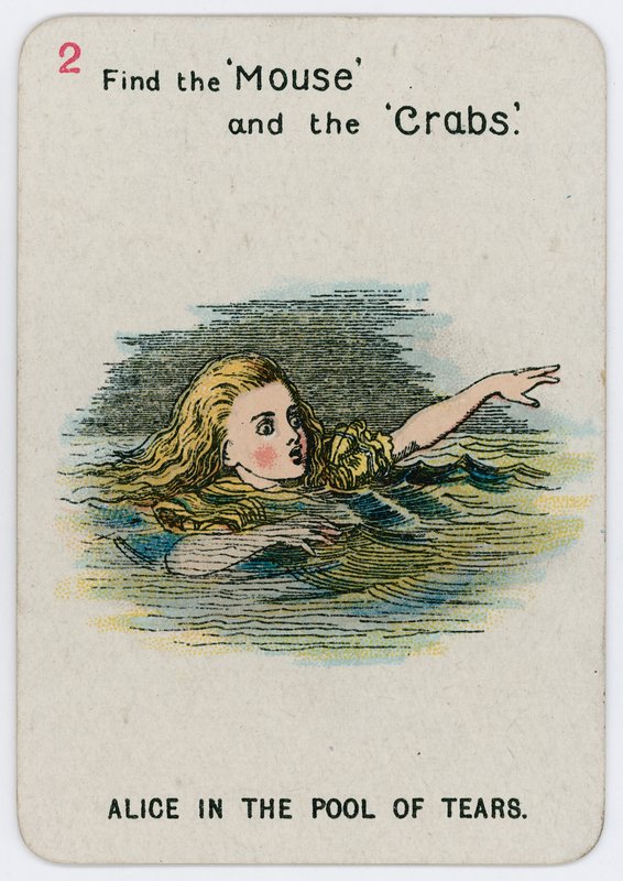 Alice nella pozza di lacrime da John Tenniel