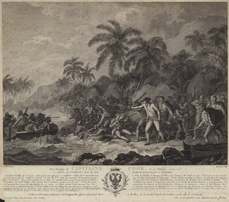 La tragica morte del Capitano Cook da John Webber