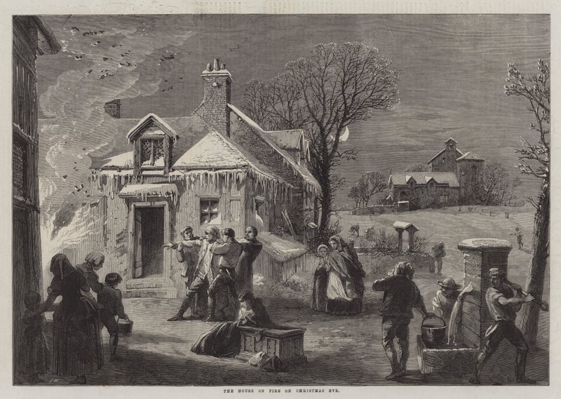 La casa in fiamme alla vigilia di Natale da John Williamson